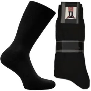 Custom Logo Solid Color Black Men's Office Socks Works Socks Man Work Boots Socks