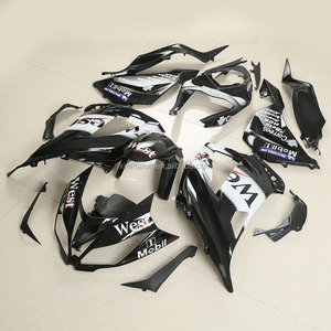 ชุดตัวถังรถสีดำสำหรับ Kawasaki, ชุดตัวถังรถสีดำสำหรับ <span class=keywords><strong>ZX6R</strong></span> แข่งรถนินจา636 XF-4124-01ชิ้นส่วนมอเตอร์ไซค์2013-2018 - Product Image 1