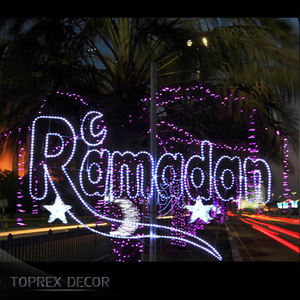 Luces Decorativas LED 2D para Ramadán, Color Blanco Cálido, Postes de Iluminación para Festivales, Ra90, Garantía de 2 Años, para Centros Comerciales, IP65 - Product Image 1