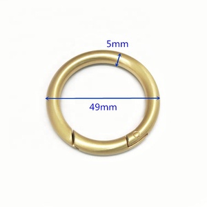 5mm grand mousqueton en or brossé grand rond en métal mousqueton anneau - Product Image 3