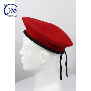 หมวกเบเรต์ทหารสีแดงทำจากขนสัตว์ ผลิตโดยผู้ผลิตจีน ปลอดภัย - Product Image 3