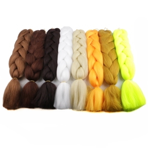 24 inç katı renk 100gram sentetik saç jumbo örgü saç stokta farklı renkler - Product Image 4