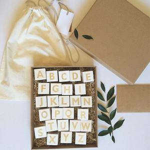 幼児早期学習教育玩具キッズAbc木製アルファベットブロック子供用 - Product Image 5