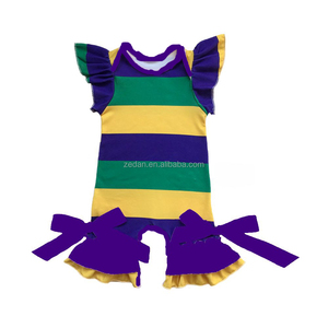 Di vendita caldo per il Mardi Gras Festa di seta del latte del bambino <span class=keywords><strong>senza</strong></span> <span class=keywords><strong>maniche</strong></span> ruffle glassa <span class=keywords><strong>pagliaccetto</strong></span> con knotbow - Product Image 2