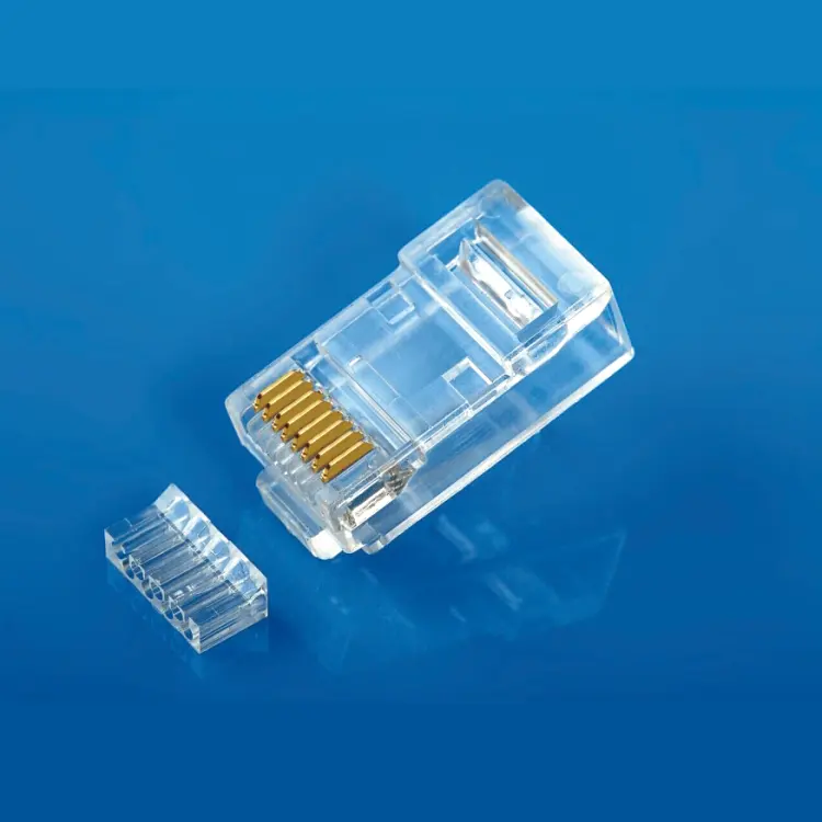 XL-505 china quality supplier sale rj45 cat6 electric male plug connector cat 6 split two-piece with double row stens