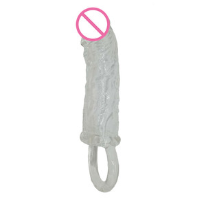 Manicotto di Ingrandimento del Pene Del silicone di Sesso Maschile Giocattoli Del Sesso Carne Riutilizzabile Preservativo Manicotto Del Pene - Product Image 1