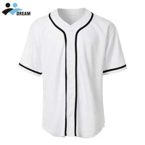 plain white button up baseball jersey