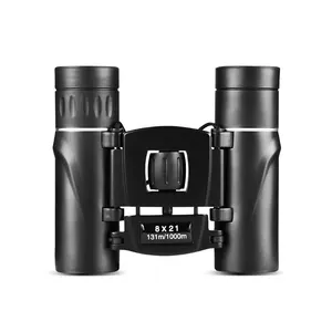 Mini telescópio binocular, de alta qualidade, pequeno, de bolso, 8x21, direto, personalizado, para caminhadas ao ar livre