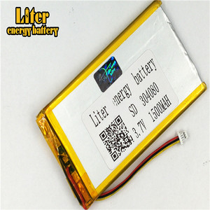 Connector 1,0-3 p 304080 ultra-thin polymer lithium battery 1500 mAh outdoor lighting 3,7 V Medical equipment with NTC - Product Image 3