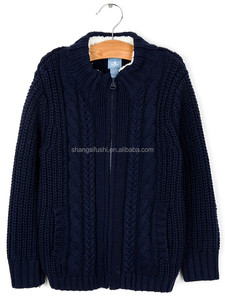 OEM Invierno Retro 5GG Cardigan Zip Mantener Cálidos Niños Suéter De Cachemira - Product Image 5