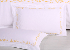 100% Cotton 350TC Sateen <strong>Queen</strong> <strong>Size</strong> Hotel Embroidery <strong>Duvet</strong> Cover Set - Product Image 3