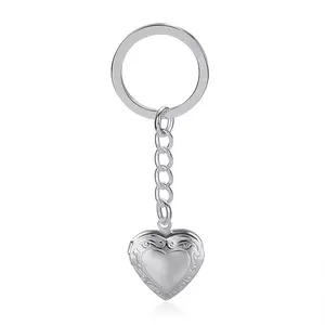 DY jewelry factory love pendant metal picture keychain openable custom photo frame keychain