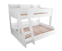 Lit superposé en bois massif, pour enfants, chambre à coucher, complet, nouvelle collection