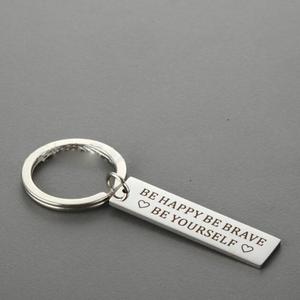 Llavero inspirador de joyería, regalos para chicas, amigos, Be Happy Be Brave Be Yourself - Product Image 2