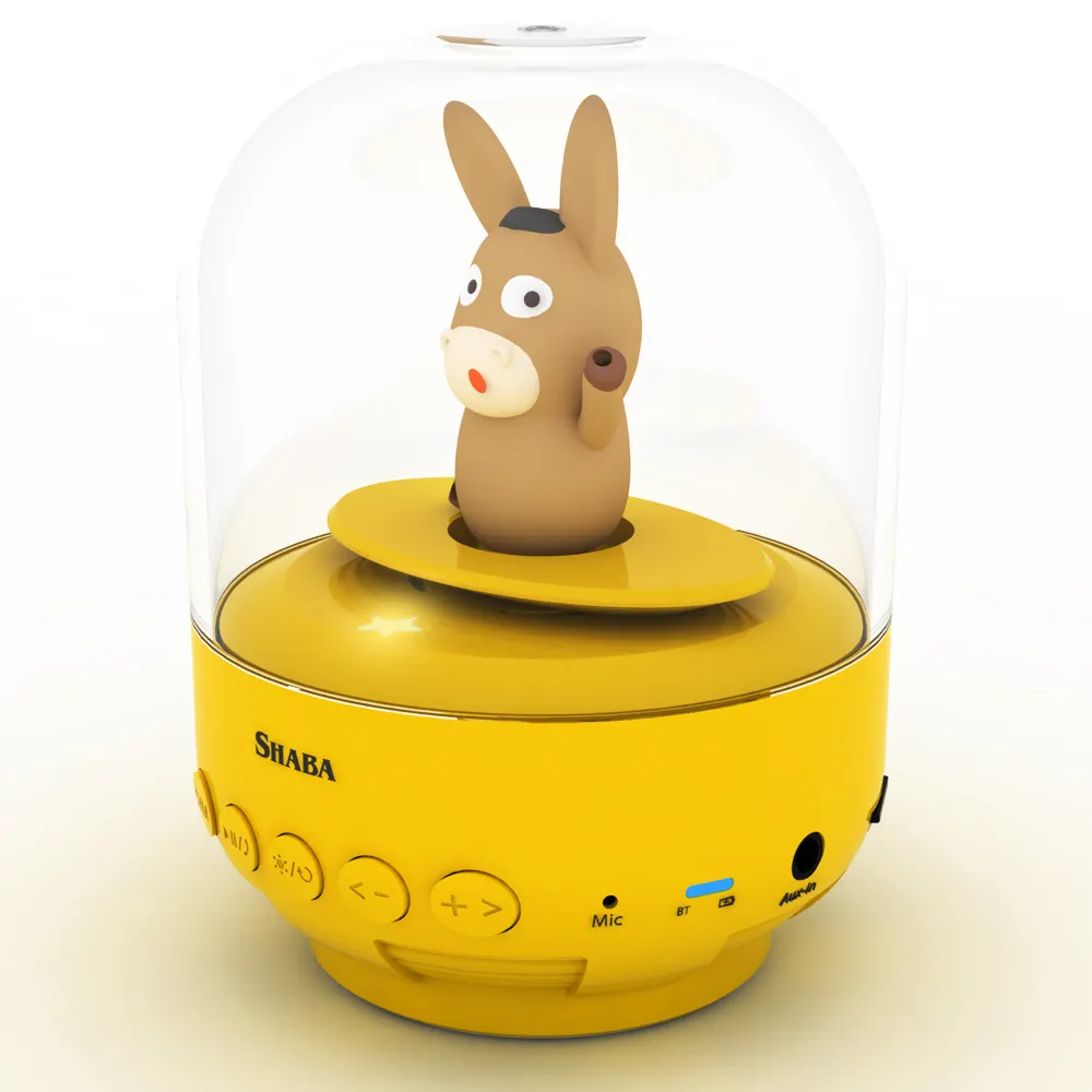 White noise speaker for kids,Shaba bell Jar animal pet mini wireless speakers, cute musical baby toy.