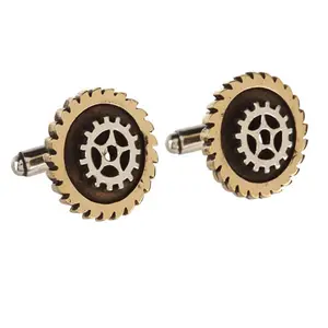 High Quality Fashion Tank Gear Cufflinks Watch Movement Cufflinks