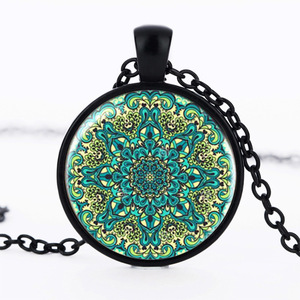 FT-Alibaba All'ingrosso Fancy Terrario di Vetro Turco Mandala Pendente Della Collana - Product Image 6