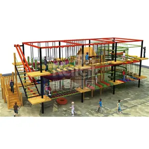 High Quality Kids Outdoor Playground Climbing Fitness Adventure Rope Course