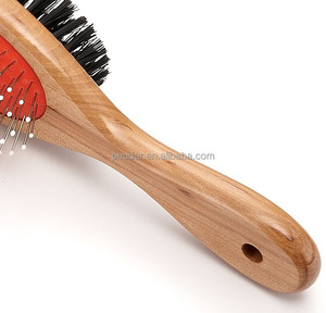 Outils de toilettage pour chiens écologiques multifonctionnels avec brosse à picots et à poils double face en fer et en bois pour chiens - Product Image 3