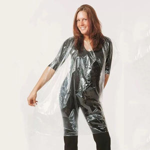 Weit verbreitet Einweg wasserdichter Kunststoff Friseur umhang benutzer definierte Friseursalon bedruckte Schneiden halten Kleidung vom Wasser fern - Product Image 1