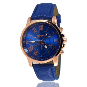 <span class=keywords><strong>Orologi</strong></span> Geneva di Alta Gamma 2017 per Uomo e <span class=keywords><strong>Donna</strong></span>, Orologio Casual con Numeri Romani, Cinturino in Pelle PU, Orologio da Polso al Quarzo - Product Image 6