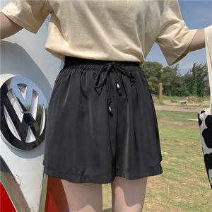 2019 Nuovo Stile di Estate Delle Donne A Vita Alta Chiffon di Raffreddamento Breve <span class=keywords><strong>Pantaloni</strong></span> Larghi del Piedino del Pannello Esterno Solido Bicchierini Casuali Accoglienti Tutti I Match bicchierini della ragazza - Product Image 6