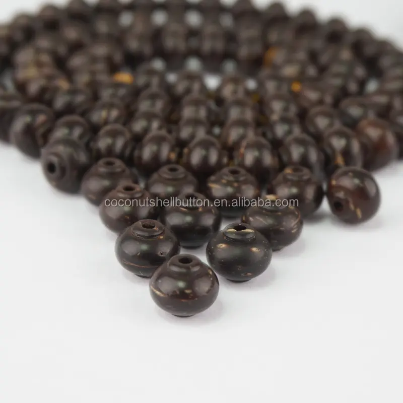 Loose coconut shell wood beads handmade mala beads for bracelet making