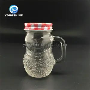 Vendita calda pupazzo a forma di succo di bottiglia di vetro, 120 ml avvitamento bottiglia top