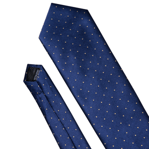 <span class=keywords><strong>Corbatas</strong></span> de seda 100% para hombre, <span class=keywords><strong>corbatas</strong></span> de alta calidad tejidas en <span class=keywords><strong>azul</strong></span> <span class=keywords><strong>marino</strong></span> con lunares y diseño personalizado - Product Image 6