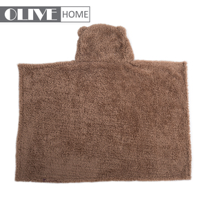 2018 Super suave Sherpa algodón Animal bebé <span class=keywords><strong>polar</strong></span> Manta con erizo campana - Product Image 3