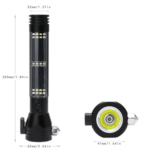 <span class=keywords><strong>Linterna</strong></span> de Seguridad Recargable USB Boruit, <span class=keywords><strong>Linterna</strong></span> <span class=keywords><strong>Solar</strong></span> Multifunción con Brújula - Product Image 6