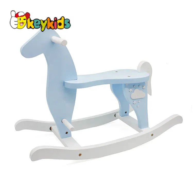 2019 Top sale kids lovely wooden rocking horse toy for wholesale W16D118