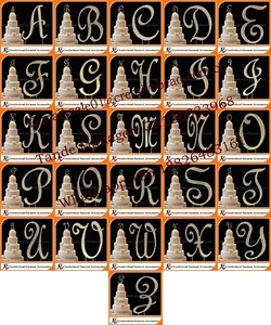 Adornos <span class=keywords><strong>para</strong></span> Pastel <span class=keywords><strong>de</strong></span> Boda con Monograma Plateado, <span class=keywords><strong>Iniciales</strong></span> con Letras <span class=keywords><strong>de</strong></span> Estrás Adhesivas - Product Image 6