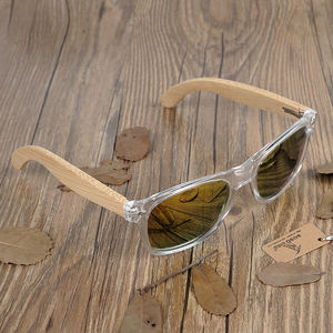 Dropshipping男性女性用の偏光プラスチック木製ファッションサングラス送料無料 - Product Image 3