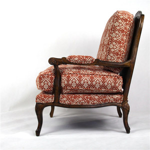 Chine Accent Fauteuils Chaise avec Repose-pieds <span class=keywords><strong>Fauteuil</strong></span> à motifs rouges pour Hôtel Salon Chaises Loisirs - Product Image 6