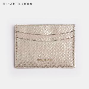 Porta carte di design in pelle italiana Hiram Beron <span class=keywords><strong>portafoglio</strong></span> slim premium da donna di colore rosa - Product Image 4