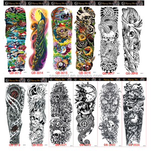 Grandes Pegatinas de Tatuajes Corporales en 3D, Pegatina de Tatuaje Temporal para Brazo Completo, Tatuajes Artificiales de Transferencia - Product Image 3