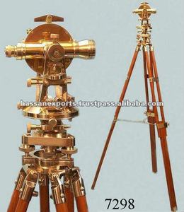 Nautical <b>Theodolite</b> on Wooden Stand Nautical Gift - Product Image 2
