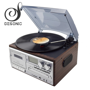 Platine d'enregistrement en vinyle <span class=keywords><strong>vintage</strong></span>, 2018 pouces, avec am , fm, cassette, USB, gramophone - Product Image 3