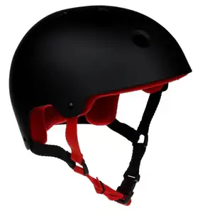 classic black skate helmet design with sweat saver liner skateboard helmet