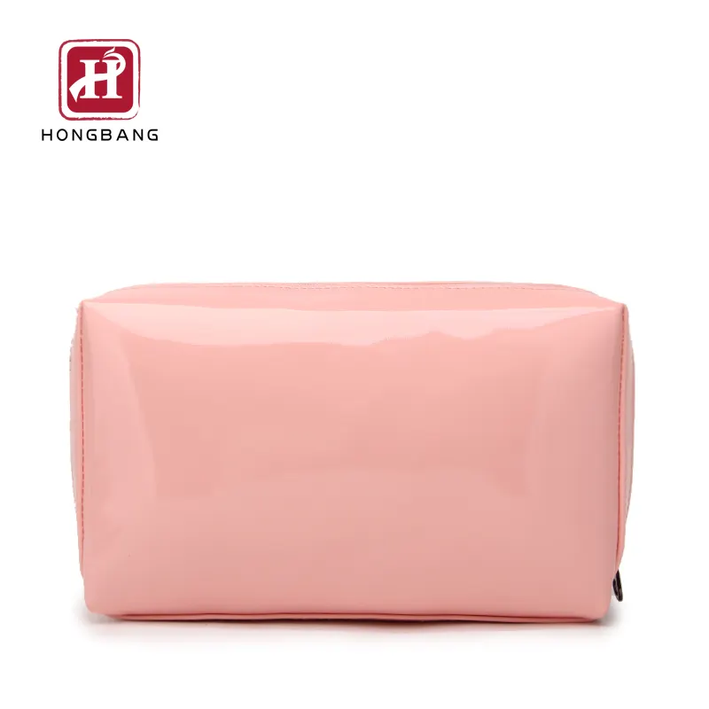 2023 vegane Leder Frauen Make-up Tasche benutzer definierte Damen rosa Kosmetik tasche