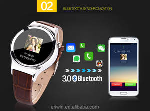 2016 À <span class=keywords><strong>La</strong></span> Mode Forme Ronde Soins de Santé Bluetooth Montre <span class=keywords><strong>Smart</strong></span> <span class=keywords><strong>Watch</strong></span> avec Moniteur de Fréquence Cardiaque - Product Image 3