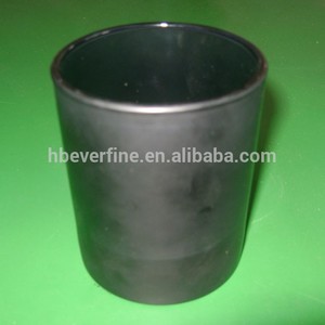 Fond épais noir translucide givré galss bougeoir - Product Image 1