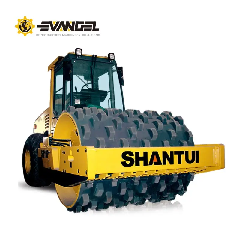 SHANTUI full-hydraulic vibratory road roller SR19P to crush even tougher work with sheep foots roller