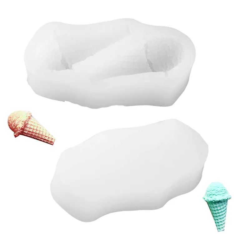 Nuovo Prodotto 3D Ice Cream Stampo In Silicone Miniaturesweets Della Caramella Dei Monili di Fascini Dell'argilla Del Polimero di Resina Cabochon Muffa