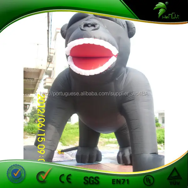 Muito gigante promocional barato gorila inflável para a propaganda