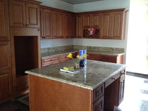 Polished Natural <strong>Stone</strong> Kitchen Granite <strong>Countertop</strong> From the Philippines <strong>Bullnose</strong> Edging and Variety of Natural Colors