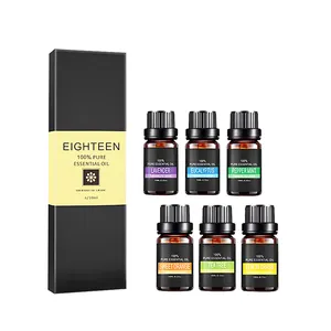 Set - Top 6 für ätherische Öle reines Aromatherapieöl-Geschenkset für Diffusoren