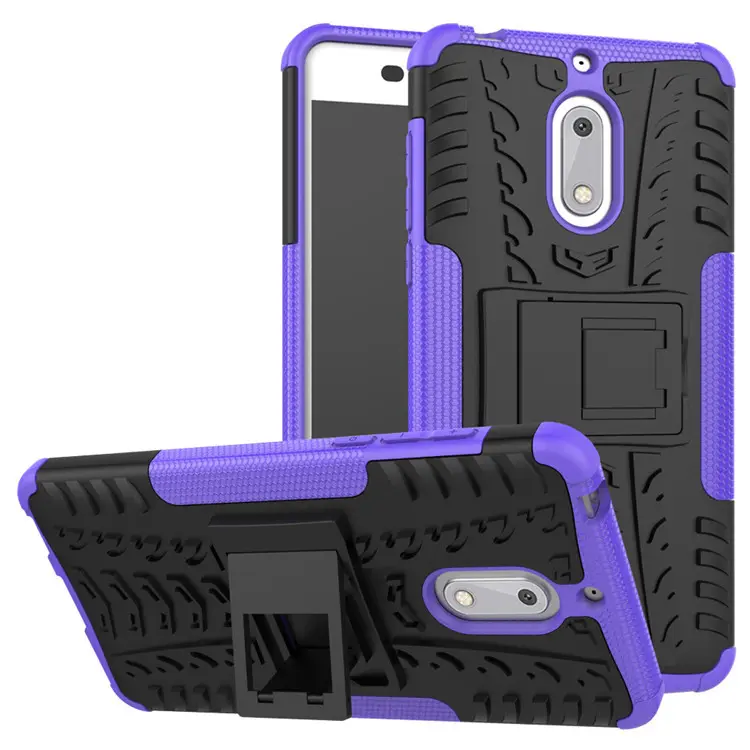 New Arrivals 2021 Design Durable Light Soft Hard Combo Armor Kickstand Phone Case For Nokia 5 6 8 Mobile Cover Accessories