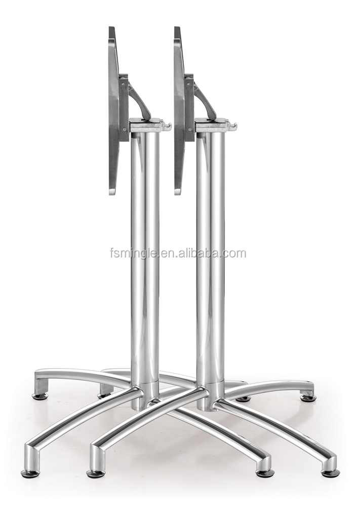 Design moderne table d'appoint ronde en métal table basse pliante